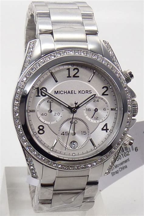 michael kors damenuhr silber flach|Michael Kors jet set.